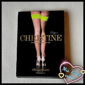 UNOPENED Honey Birdette Christine Neon Green Stockings Size Small